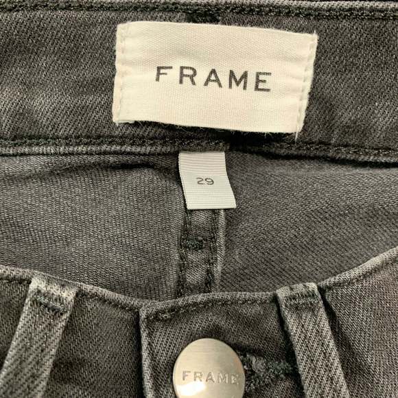 FRAME Black Cotton Blend Skinny Jeans - Picture 3 of 5